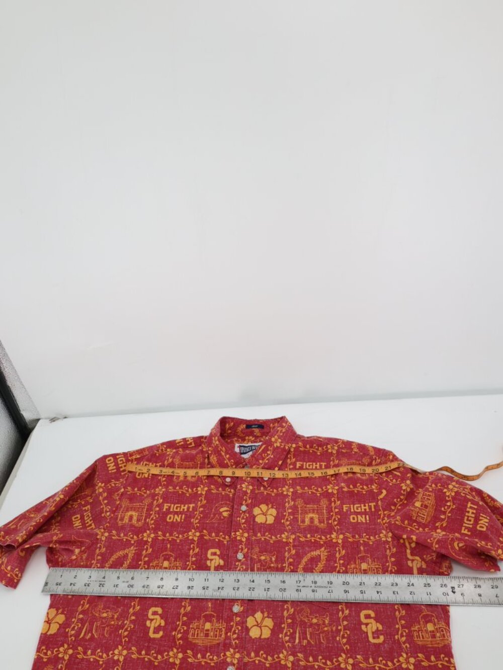 Reyn Spooner Hawaiian Shirt Mens XL university USC Fight On Trojans Football - Picture 15 of 15